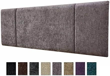 CHENILLE FABRIC PORTOBELLO HEADBOARD - CHOICE OF 8 COLORS BY MianGE (5ft King Size, Cream)