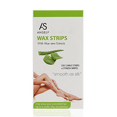 Anself 10pcs Wax Strips Hair Remover Paper