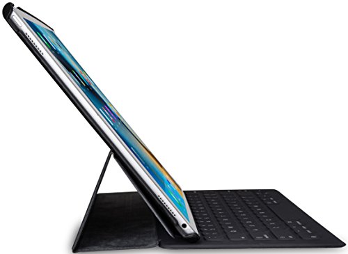 StilGut Cover, Hülle aus echtem Leder für Apple iPad Pro 12,9″ 2015, Backcover passend auch mit Smart Keyboard, Schwarz Nappa - 3