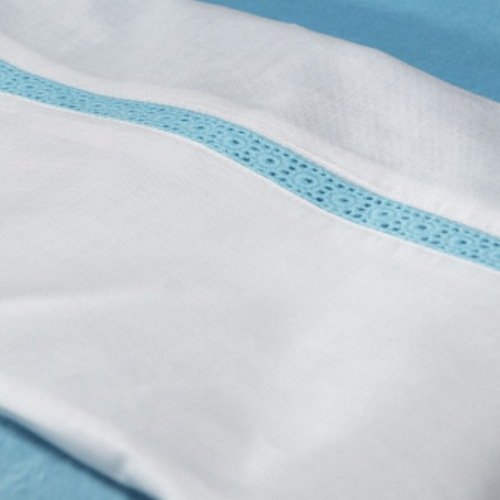 Jollein Sheet Embroide Flower (120 x 150 cm, Blue)
