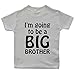 I'm Going To Be A Big Brother T-Shirt (2-3 years, White T-Shirt - Black Vinyl)