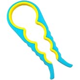 Jar and Bottle Opener &ndash; Blue-Yellow 4&rsquo;&uuml; 1 Silicone, Ergonomic Anti-Slip Grip, Cap Opener Suitable for Different Diameters