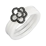 Jacques Lemans Damen Ring 925/- Sterling Silber Glänzend Zirkonia weiß 490270039