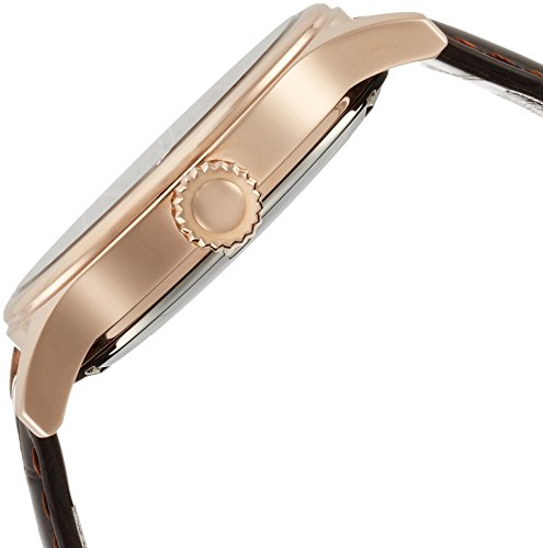 Thomas Earnshaw Men's Bauer Mechanical Skeleton Automatic Watch with Silver Dial Analogue Display and Brown Leather Strap ES-8049-03