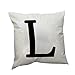Produktbild Amesii LED-Licht bis Buchstabe Print Überwurf Kissenbezug Wohnzimmer Sofa Decor White L