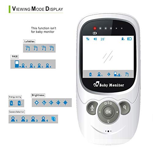 GX Moniteur pour bébé SP880 0.3 MP CMOS 70 ° Gamme de Vision Nocturne 6m 2.4GHz GX Moniteur pour bébé SP880 0.3 MP CMOS 70 ° Gamme de Vision Nocturne 6m 2.4GHz