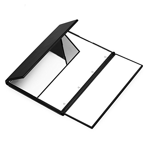 Tri-Fold Make-up-Spiegel, Zilong kleine Kosmetik Spiegel, kompakte Tasche Travel Mirror mit 8 beleuchtet LEDs - 2
