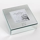18. Geburtstag Geschenk Spiegel und Glitzer Design Trinket Box Box