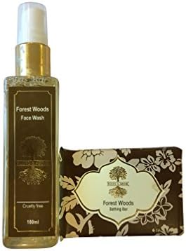 Roots &amp; Above Forest Woods Glycerin Bathing Bar Soap (100g) And Forest Woods Natural Facewash (100ml) Combo Pack of 2