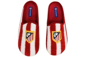 MARPEN SLIPPERS, Zapatillas de casa Atlético de Madrid Oficiales para Hombre o Mujer, Suela Caucho Diseño Fútbol