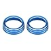 Produktbild Qiilu 2 stücke Aluminium Klimaanlage Schalter Taste Trim AC Volumen Knopf Ring Abdeckung(Blau)