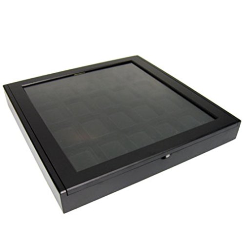 Sammler-Vitrine für 20 Zippo Feuerzeuge, schwarzes Holz - 7