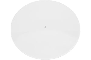 LAZMIN112 Akrylowa Mata Pod Gramofon, Wymienna Akrylowa Mata Antypoślizgowa do Gramofonu 12 Cali, Antystatyczna Mata Antystatyczna, Uniwersalna Mata Antypoślizgowa Pod Gramofon (WHITE)