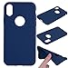 Produktbild Nancen Case Apple iPhone X (5,8 Zoll) Handy Hülle Einfarbig Blau. Weich TPU Silikon Case