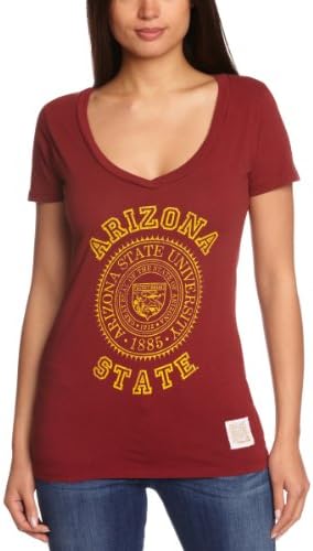 The Original Retro Brand Arizona State University Printed Women's T-Shirt Burgundy Medium