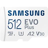 Samsung EVO Plus microSDXC Hafıza Kartı 512 GB, 160 MB/s, U3, V30, A2, &lrm;MB-MC512SA/TR (2024 Serisi)