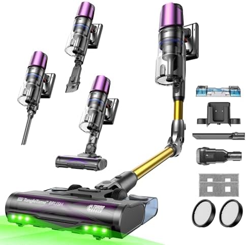 Ultenic U20Mopper Aspirapolvere Senza Fili 60Mins/60kPa, Scopa Elettrica Senza Fili Potente con Serbatoio Rimovibile, Tubo Pieghevole, Aspirapolvere Lavapavimenti con Anti-Groviglio per Peli Animal