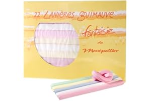 AUZIER CHABERNAC - Guimauve - Confiserie de Tradition - Lanières aux arômes naturels, style fête foraine :