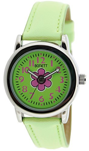 Bonett Mdchen - Armbanduhr Analog Quarz Blume Grn 1362G Bonett Mdchen - Armbanduhr Analog Quarz Blume Grn 1362G