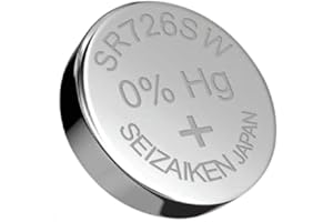 2 Stück Knopfzellen Original SEIZAIKEN 377, SR626SW, 1.55 V, Uhrenbatterien Akku Silberoxid, 0% Quecksilber, 100% Made in Japan