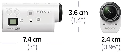 Sony HDR-AZ1 Mini-Format Action Kamera mit Profi-Feature (Spritzwassergeschützte mit Exmor R CMOS Sensor, lichtstarkem Carl Zeiss Tessar Optik, Bildstabilisator, WiFi, NFC Funktion) weiß - 9