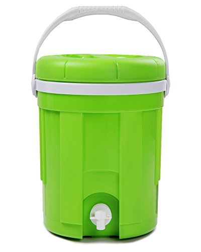 Ondis24 Thermobehälter für Glühwein Transport- oder Tischbehälter mit Auslaufhahn isoliert heiß & kalt Thermobox (8 Liter, Grün) - 8