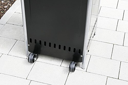 Terrassen-Heizstrahler Heizpilz ‚Optical Pro‘: CE-zertifizierter Gasheizer mit elegantem Design robuster Stahl-Alu-Rahmen für stabilen Stand des Terrassenheizers Gesamthöhe 225 cm - 4