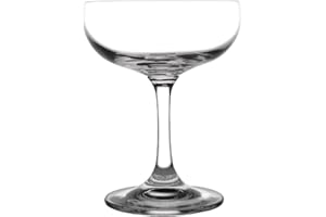 Olympia Coupe à champagne en cristal Bar Collection Olympia 200ml (Lot de 6), Transparent, 125(H) x 95(Ø) mm, Cristal sans plomb, GF732