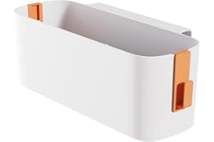 Yitobici Organizador colgante para cama, cestas colgantes con 2 ganchos extraíbles, resistente para mesita de noche, dormitorio, familia y oficina (Naranja).