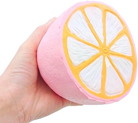 EOS 7 Scented Jumbo Pink Lemon Slow Rising Squishy Toy Charms Squishy Squeeze Toy