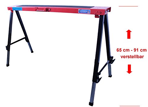 2 x Teleskop-Gerüstbock höhenverstellbar Klappbock Stahlbock Unterstellbock Stützbock 150 kg - 2