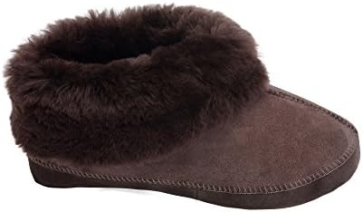 Rusnak Mens Womens Genuine Sheepskin Leather Ankle Boot Slippers Wool Linning W081
