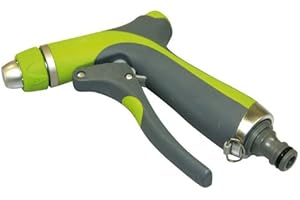 Xclou Impulsspritze mit Messingdrüse, Handbrause Strahlstärke individuell regulierbar, Spritzdüse stufenlos von Sprühnebel auf Sprühstrahl verstellbar