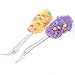 Long Handle Bath Sponge Scrubber - KingOfHearts™ Mesh Spa Brush Bath Sponge, Strong and Shower Sponge Nylon Body Back Scrubbers, Suitable for Men and Women - 2 in 1 set - Yellow and Purple