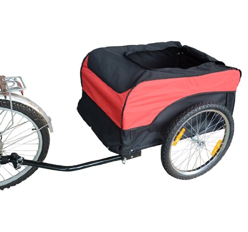 Homcom® Transportanhänger Lastenanhänger Fahrrad Anhänge Lasten-Fahrradanhänger CargoTrailer - 2