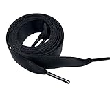  Good.news - Cordones de zapatos de Satén Niñas 2cm de Ancho (100cm, Negro)
