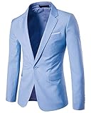 Botón de cierre, delgado, sólido, ajuste delgado, manga larga, hombro acolchado Blazers abrigo deportivo