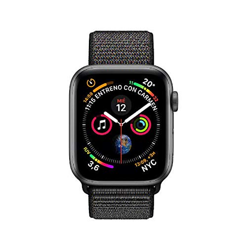 Apple Watch Series 4 (GPS + Cellular) con caja de 40 mm de aluminio en gris espacial y correa Loop deportiva negra Apple Watch Series 4 (GPS + Cellular) con caja de 40 mm de aluminio en gris espacial y correa Loop deportiva negra