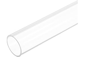 sourcing map Acrylic Pipe Rigid Round Tube Clear 28 mm ID 32mm OD 305mm for Lamps and Lanterns,Water Cooling System