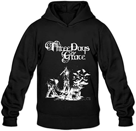 Cono Men's Geek 3 Three Days Grace Life Starts Now Pullover Hoodie Sweatshirt -  Black - 