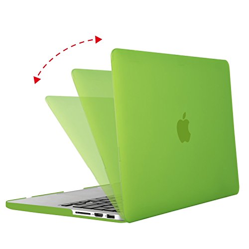 MOSISO Ultra Slim Plastik Hartschale Schutzhülle Hülle Snap Case für Macbook Pro 13 Zoll mit Retina Display NO CD-ROM Drive (A1502 / A1425), Lichtdurchlässig Greenery - 4