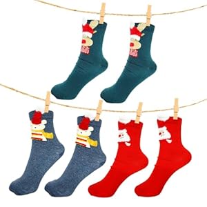 QZOSZ Calcetines Mujer Divertidos Invierno,