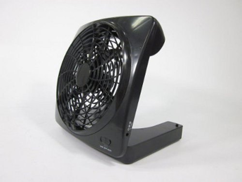 Ventilator tragbar batteriebetrieben klappbar schwarz 30 cm - 2