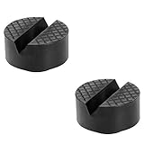 gotyou 2 Pièces Bloc de Patin en Caoutchouc,Bloc de Caoutchouc Tampon Coussin en Caoutchouc,Repose-cric en Caoutchouc Universel,pour Crics et élévateurs(65mm)