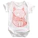 Cute Newborn Toddler Baby Boys Girls Fox Romper Jumpsuit Outfits Clothes 0-18M (0-6 Months, White)