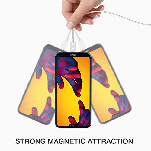 C  ble USB Type C Magn  tique  NEXVIA 1M C  ble USB C Chargeur Magn  tique Nylon Tress   Cordon Data Synchro et Charge Rapide pour Samsung S9 S8 Plus A8  Huawei P10 P20 Pro  Honor View 10  LG V30 G6  OnePlus 5T  Honor 9  Xiaomi Mi A1 Argent