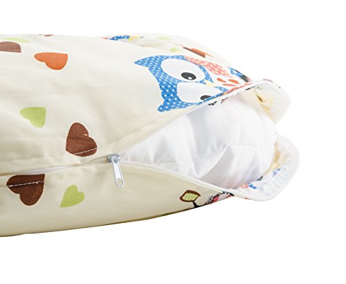 Stillkissen Eule – 160 cm, Füllung mit schadstoffgeprüften EPS Perlen, Bezug bei 40° C maschinenwaschbar - 4
