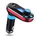 Produktbild MOKE Fm Transmitter Freisprecheinrichtung Bluetooth für Autoradio -Transmitter MP3-Player mit Dual USB Fernbedienung für iPhone 6 6s 5s 6 Plus Samsung Galaxy S7 S6 S5 Tablet LG G4 5 HTC (Rot)