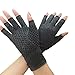 Produktbild JOYKK 1 Paar Unisex Hände Arthritis Handschuhe Halbfinger ReduzierenTenosynov - Grau - S