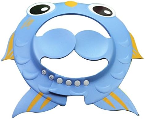 Little Sporter Goldfish Ear Protection Adjustable Safe Shampoo Shower Cap Shower Cap Hat Swimming Cap Bath Hat Shower Cap Blue